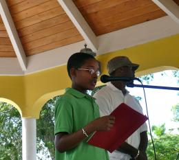 Ronald Schjang III reads the famous "I Have A Dream" speech.